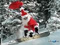 Clique na imagem para enviar o postal: Pai Natal (Snowboard)