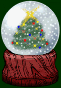 Clique na imagem para enviar o postal: Bola de Natal com Neve