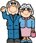 Clique na imagem para enviar o postal: Casal de idosos